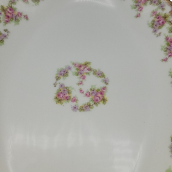 Antique Vintage Elite Works Limoges Large Oval Serving Platter 1920's Floral - Picture 3 of 10
